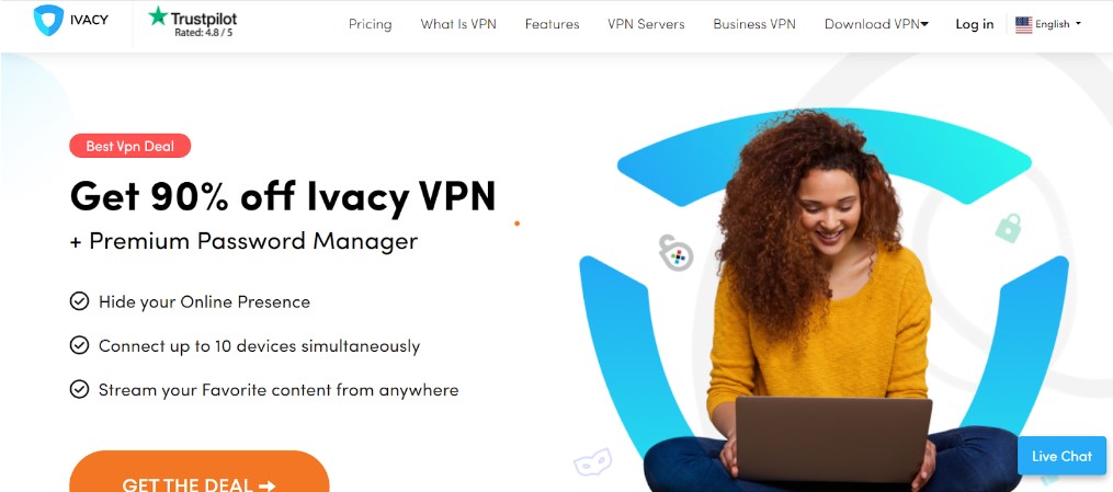 Tiến hành truy cập vào IVacy VPN mua gói dịch vụ IVacy VPN